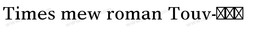 Times mew roman Touv字体转换